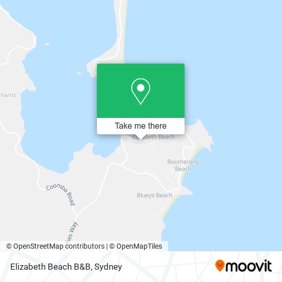 Mapa Elizabeth Beach B&B