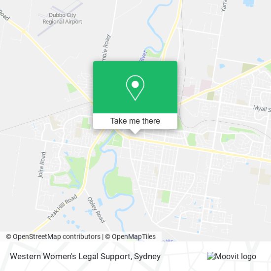 Western Women's Legal Support map