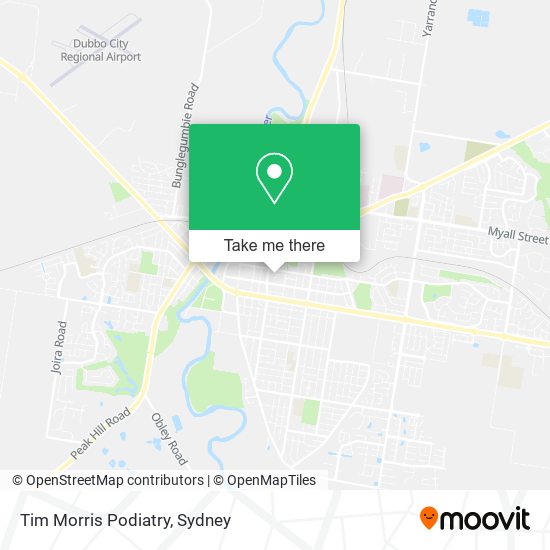 Tim Morris Podiatry map