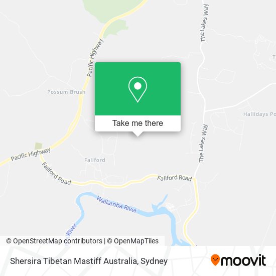 Shersira Tibetan Mastiff Australia map