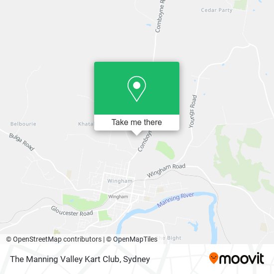 The Manning Valley Kart Club map