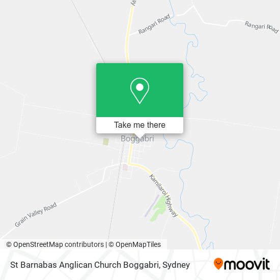 St Barnabas Anglican Church Boggabri map