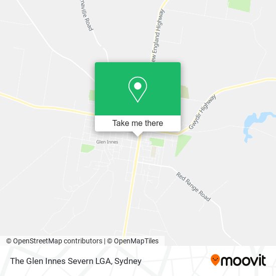 Mapa The Glen Innes Severn LGA