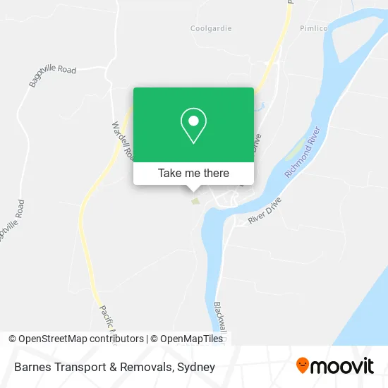 Barnes Transport & Removals map