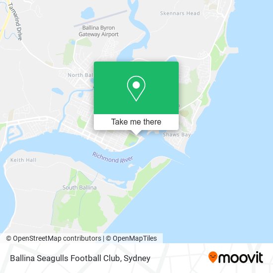 Mapa Ballina Seagulls Football Club