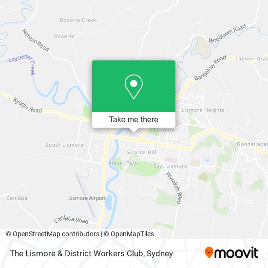 Mapa The Lismore & District Workers Club