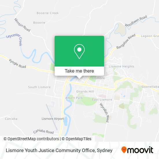 Mapa Lismore Youth Justice Community Office