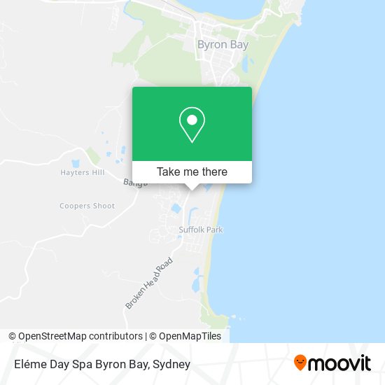 Eléme Day Spa Byron Bay map