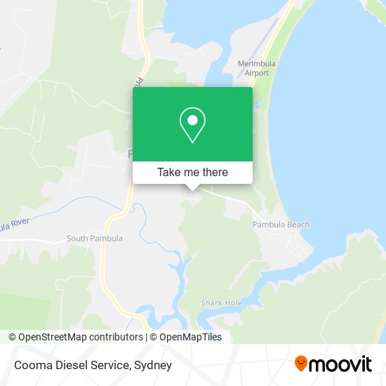 Cooma Diesel Service map