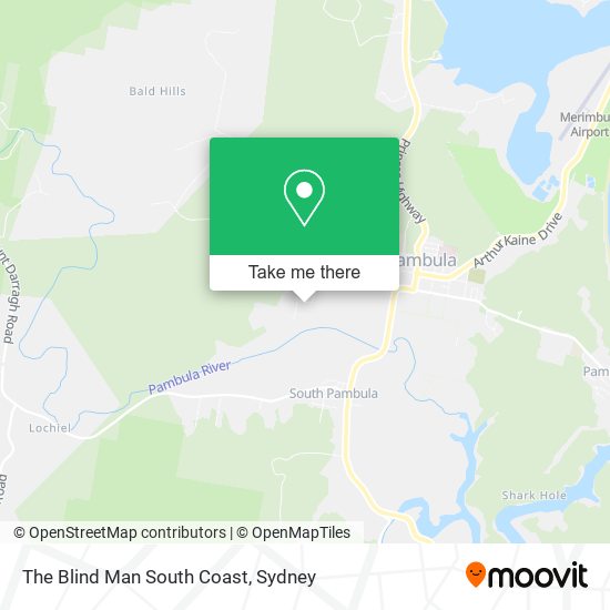 The Blind Man South Coast map