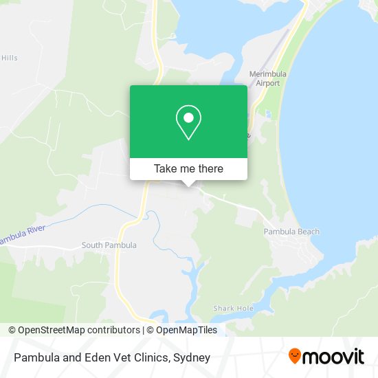 Pambula and Eden Vet Clinics map