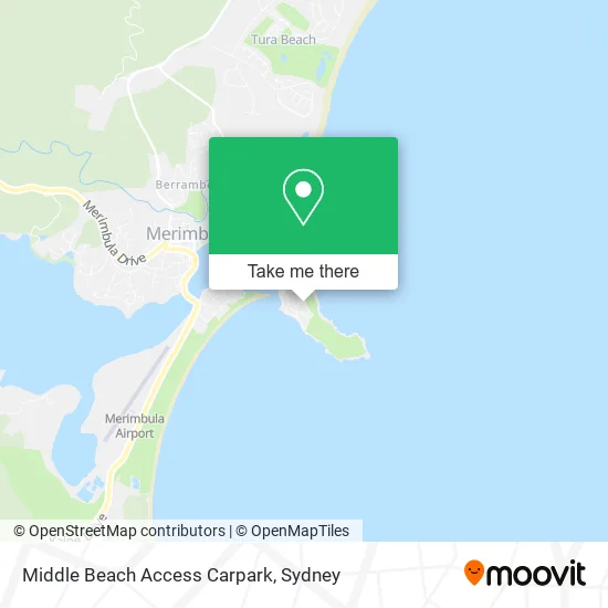 Mapa Middle Beach Access Carpark