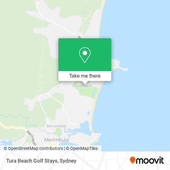 Tura Beach Golf Stays map
