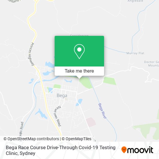 Bega Race Course Drive-Through Covid-19 Testing Clinic map