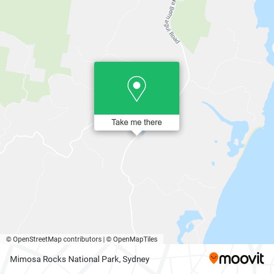 Mimosa Rocks National Park map