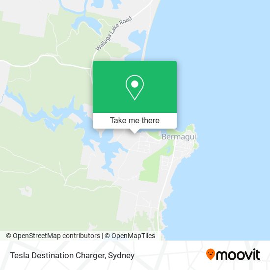 Mapa Tesla Destination Charger