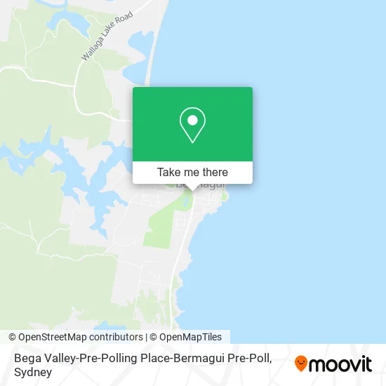 Bega Valley-Pre-Polling Place-Bermagui Pre-Poll map