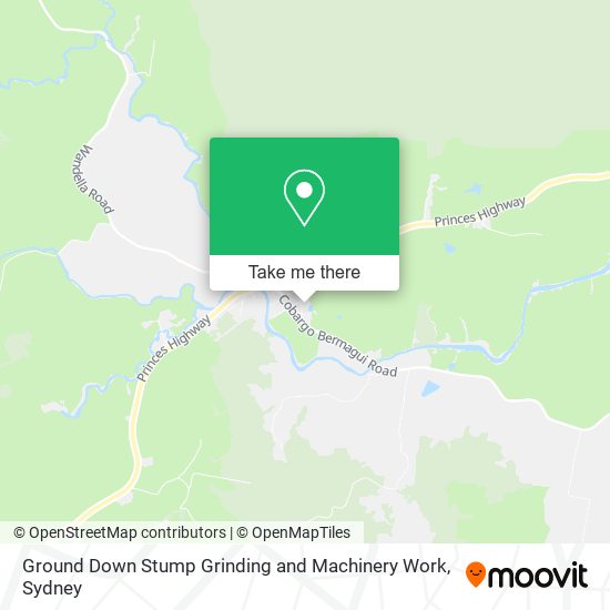 Ground Down Stump Grinding and Machinery Work map