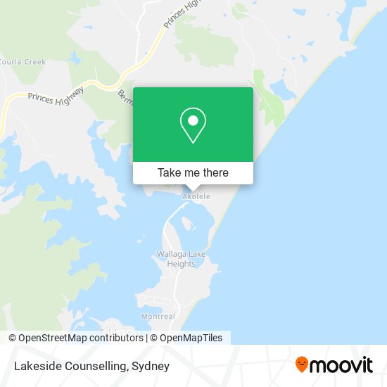 Lakeside Counselling map