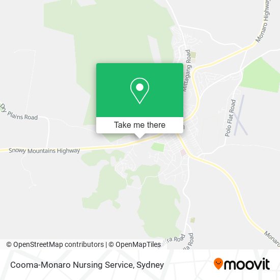 Mapa Cooma-Monaro Nursing Service