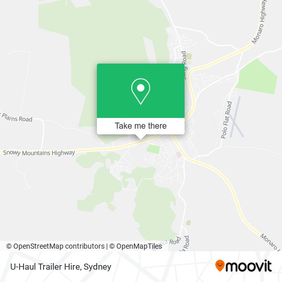 Mapa U-Haul Trailer Hire