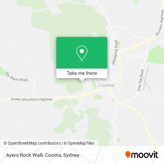 Mapa Ayers Rock Walk Cooma