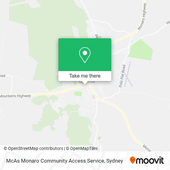 Mapa McAs Monaro Community Access Service