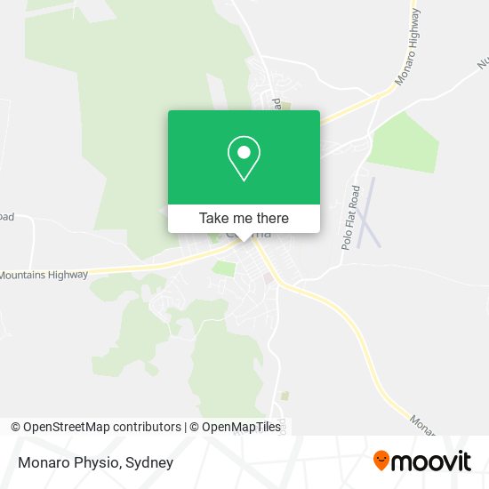 Monaro Physio map