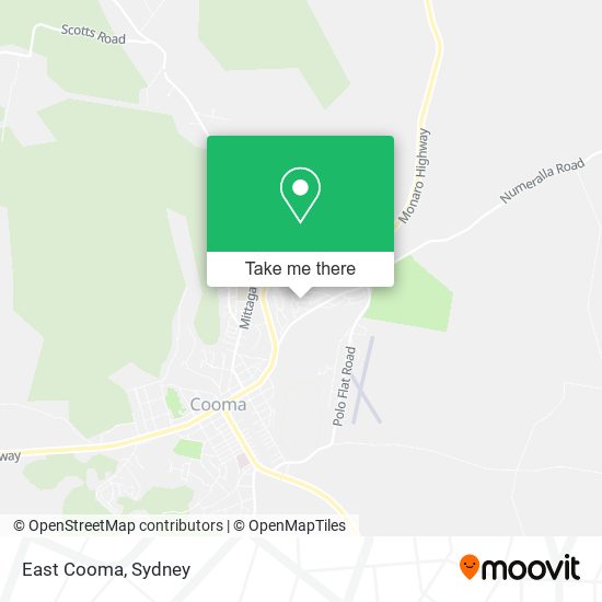 Mapa East Cooma