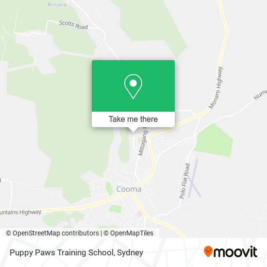 Mapa Puppy Paws Training School