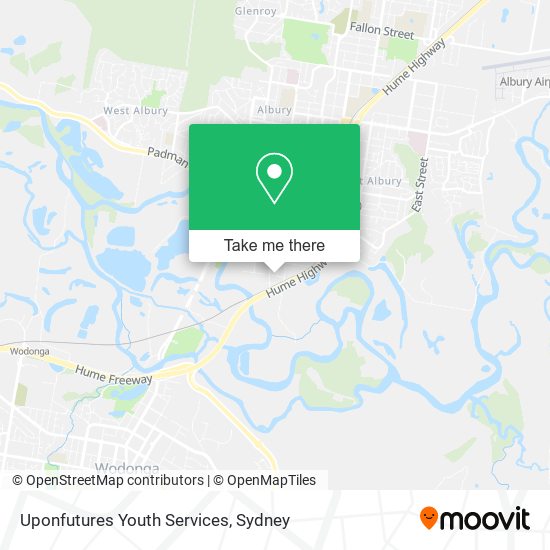 Mapa Uponfutures Youth Services