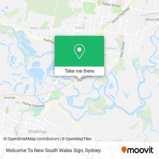 Mapa Welcome To New South Wales Sign