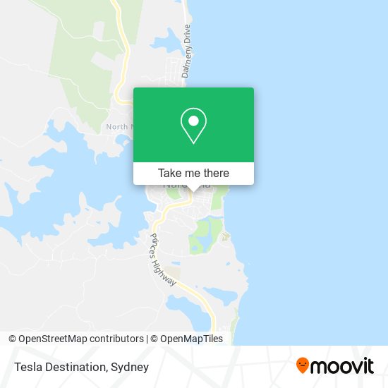 Tesla Destination map