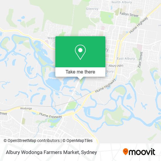 Albury Wodonga Farmers Market map