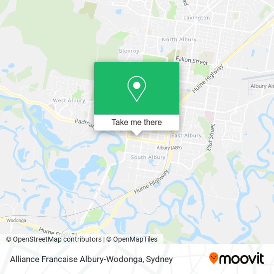 Mapa Alliance Francaise Albury-Wodonga