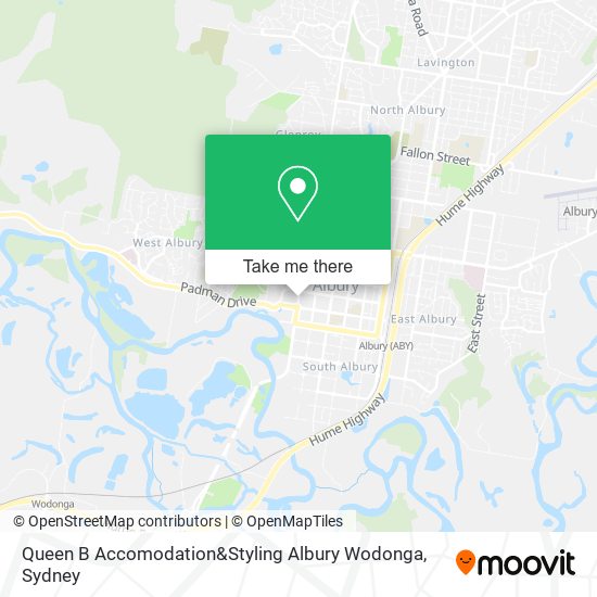 Queen B Accomodation&Styling Albury Wodonga map