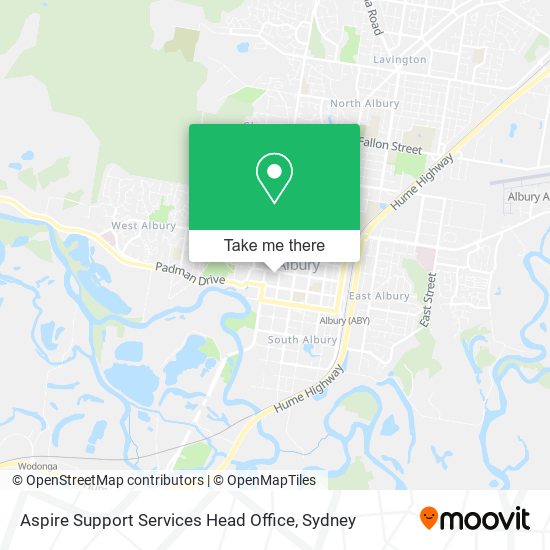 Aspire Support Services Head Office map