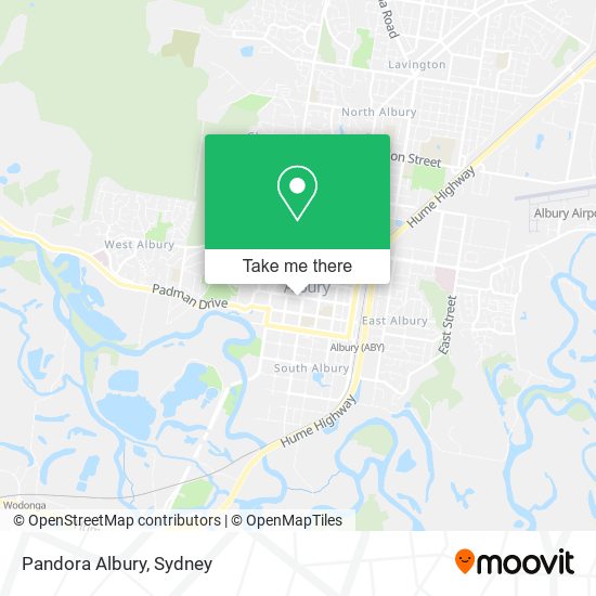 Pandora Albury map