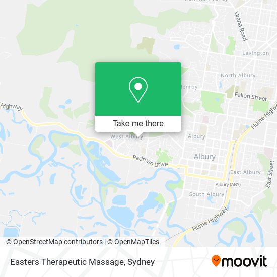 Easters Therapeutic Massage map