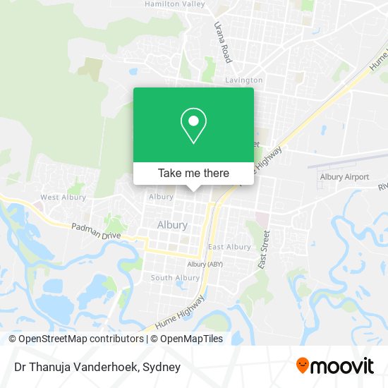 Mapa Dr Thanuja Vanderhoek