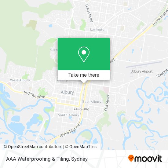 AAA Waterproofing & Tiling map