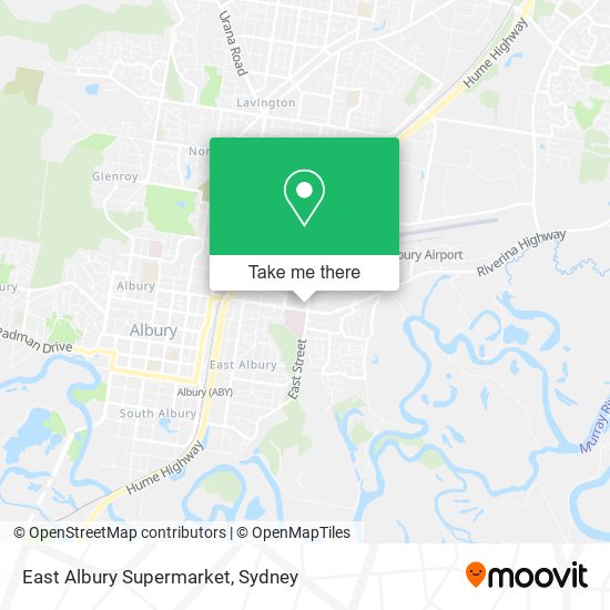 Mapa East Albury Supermarket