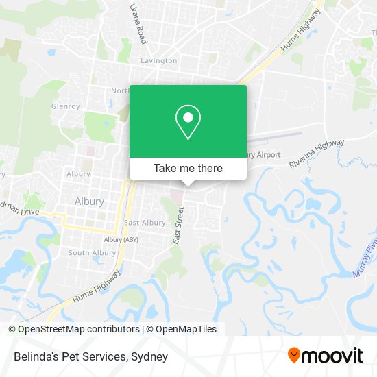 Belinda's Pet Services map