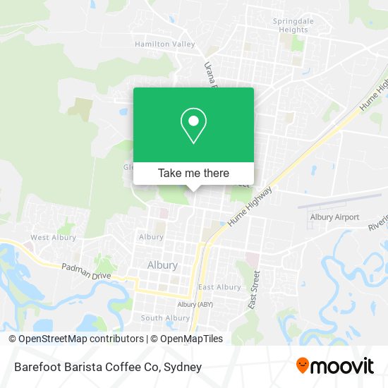 Barefoot Barista Coffee Co map