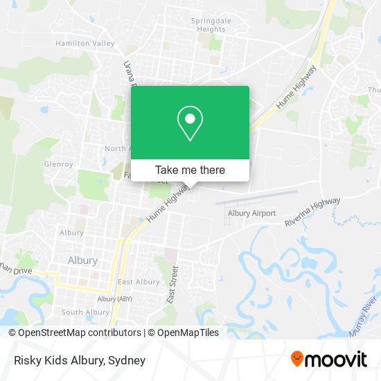 Risky Kids Albury map