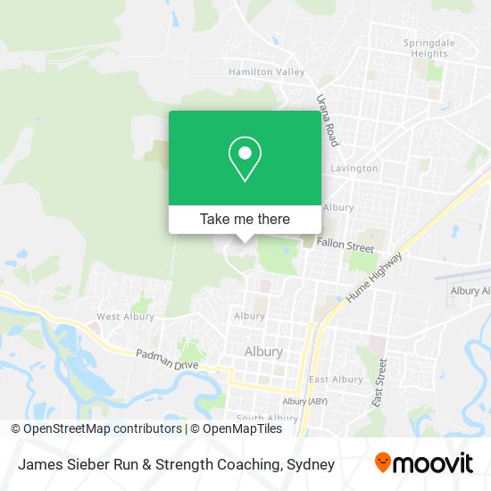 Mapa James Sieber Run & Strength Coaching