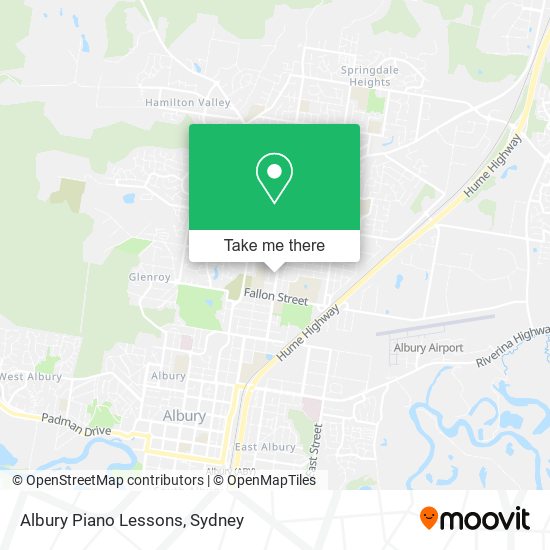 Mapa Albury Piano Lessons