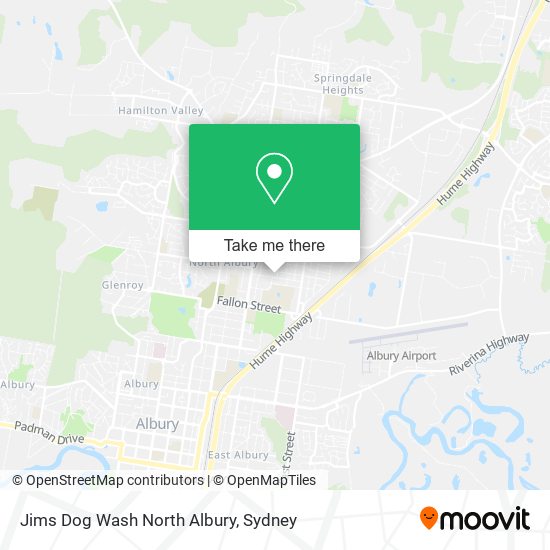 Jims Dog Wash North Albury map