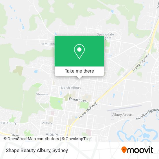 Shape Beauty Albury map