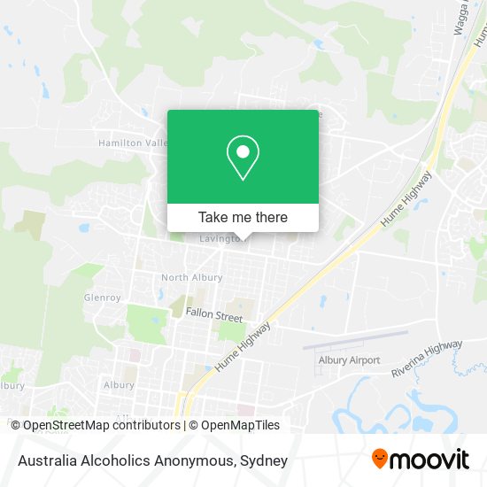 Australia Alcoholics Anonymous map